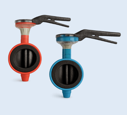 DI BUTTERFLY VALVE DI, (Disc: DI  ), (Red /  Blue) Model
